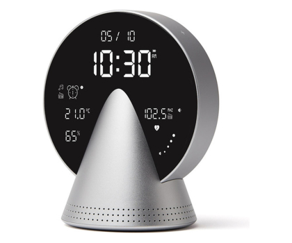 Radio i budzik LEXON Conic Clock Aluminium